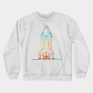 Rainbow space ship Crewneck Sweatshirt